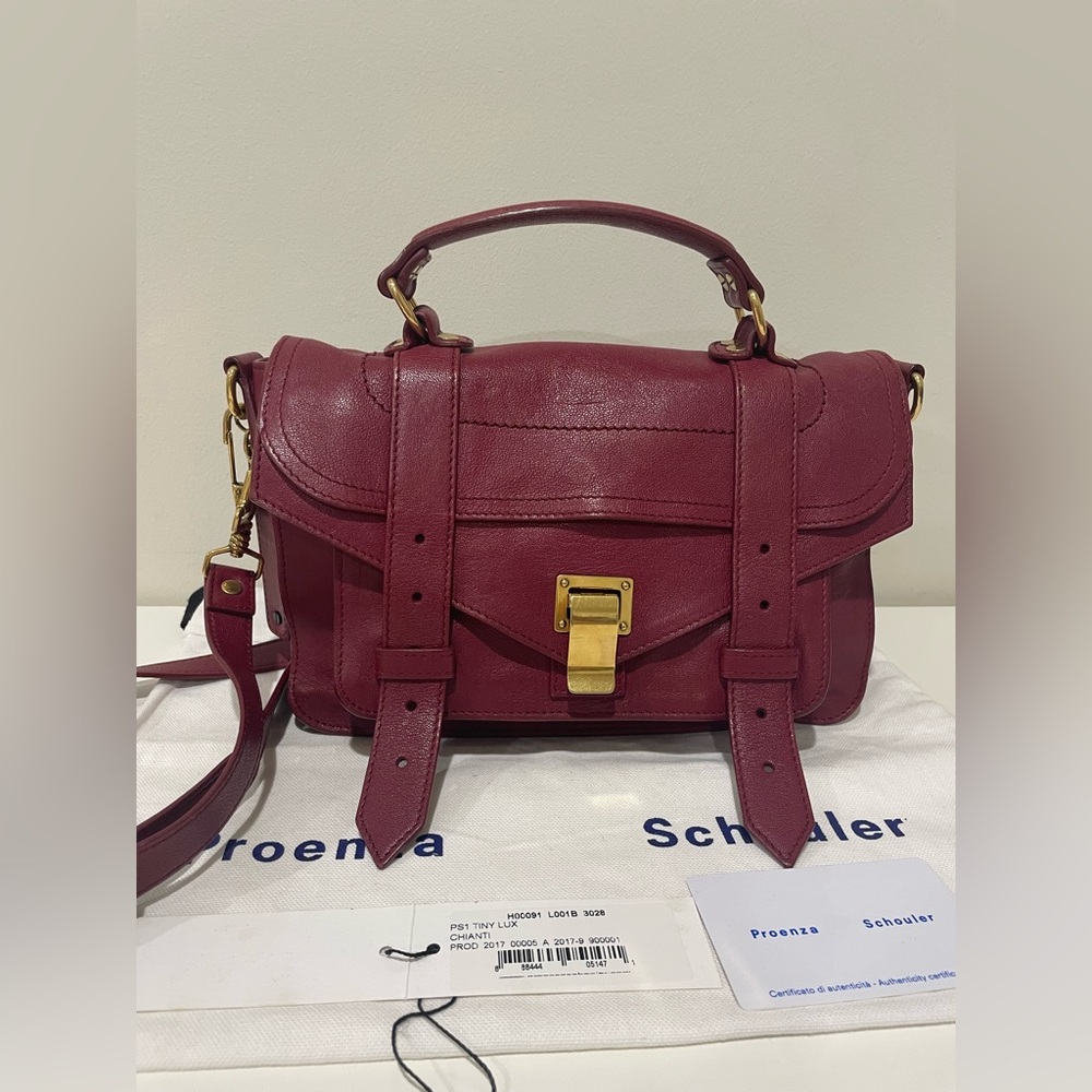 proenza schouler PS1 Tiny bag in Chianti dark red